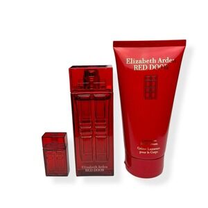 Brand New Red Door by Elizabeth Arden for Women - 3 Piece Set Perfume Body Cream